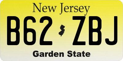NJ license plate B62ZBJ