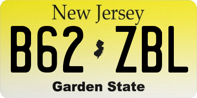 NJ license plate B62ZBL