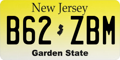 NJ license plate B62ZBM
