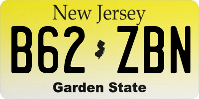 NJ license plate B62ZBN