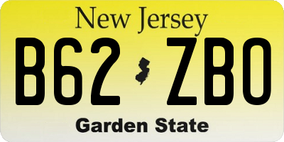 NJ license plate B62ZBO