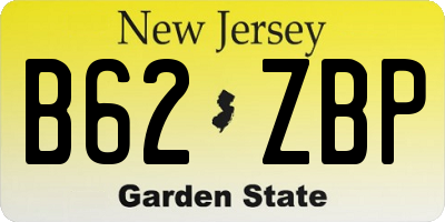 NJ license plate B62ZBP