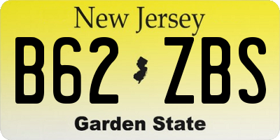 NJ license plate B62ZBS
