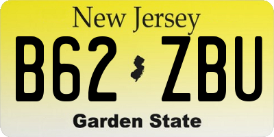 NJ license plate B62ZBU