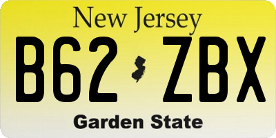 NJ license plate B62ZBX
