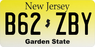 NJ license plate B62ZBY