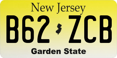 NJ license plate B62ZCB