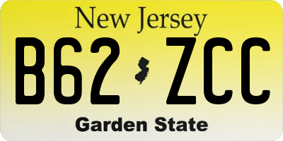 NJ license plate B62ZCC