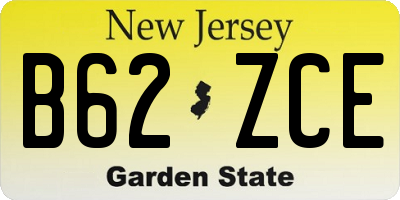 NJ license plate B62ZCE