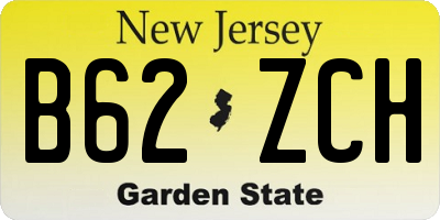 NJ license plate B62ZCH