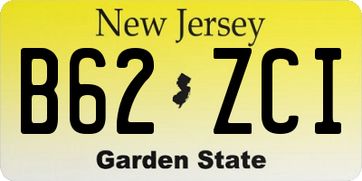 NJ license plate B62ZCI