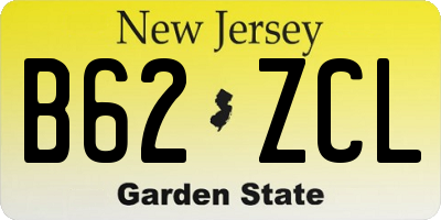 NJ license plate B62ZCL
