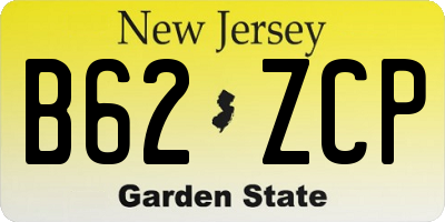 NJ license plate B62ZCP