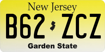 NJ license plate B62ZCZ