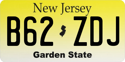 NJ license plate B62ZDJ