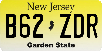 NJ license plate B62ZDR