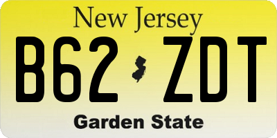 NJ license plate B62ZDT
