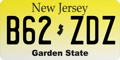 NJ license plate B62ZDZ