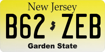 NJ license plate B62ZEB