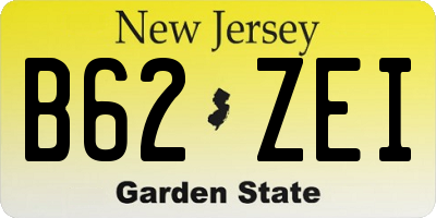 NJ license plate B62ZEI