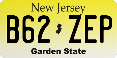 NJ license plate B62ZEP