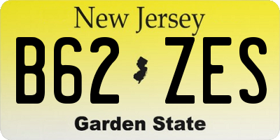 NJ license plate B62ZES