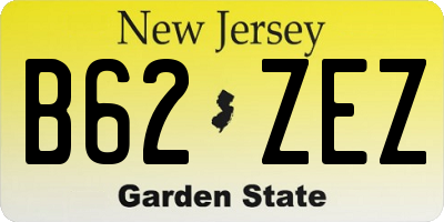 NJ license plate B62ZEZ