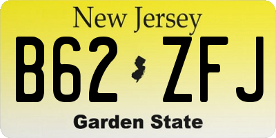 NJ license plate B62ZFJ