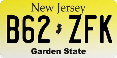 NJ license plate B62ZFK