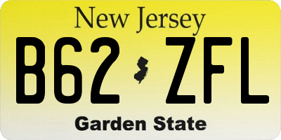 NJ license plate B62ZFL