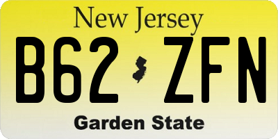 NJ license plate B62ZFN