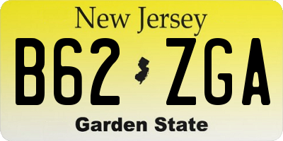 NJ license plate B62ZGA