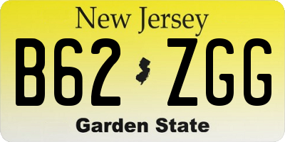 NJ license plate B62ZGG