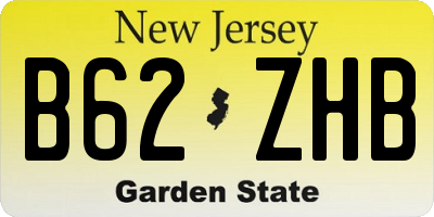 NJ license plate B62ZHB