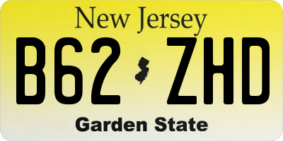 NJ license plate B62ZHD