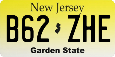 NJ license plate B62ZHE