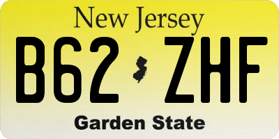 NJ license plate B62ZHF