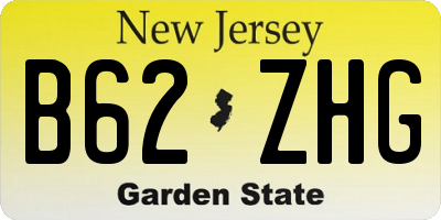 NJ license plate B62ZHG