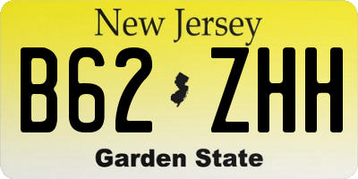 NJ license plate B62ZHH