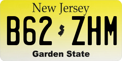 NJ license plate B62ZHM