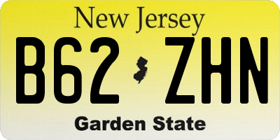 NJ license plate B62ZHN