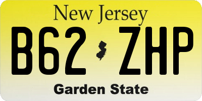 NJ license plate B62ZHP