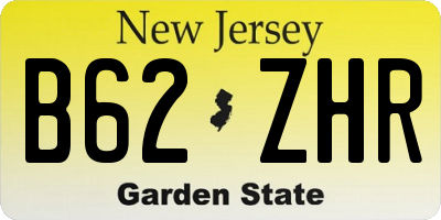 NJ license plate B62ZHR