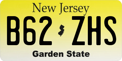 NJ license plate B62ZHS