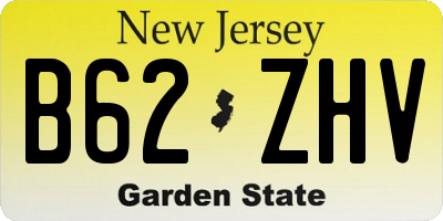 NJ license plate B62ZHV