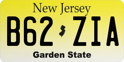 NJ license plate B62ZIA