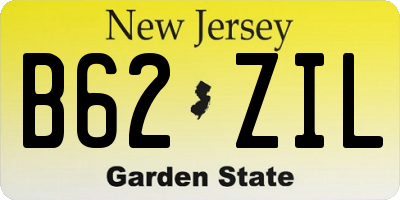 NJ license plate B62ZIL