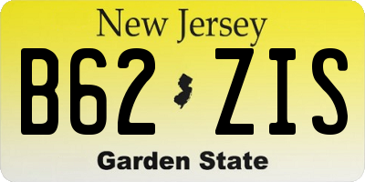 NJ license plate B62ZIS