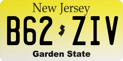 NJ license plate B62ZIV
