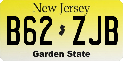 NJ license plate B62ZJB